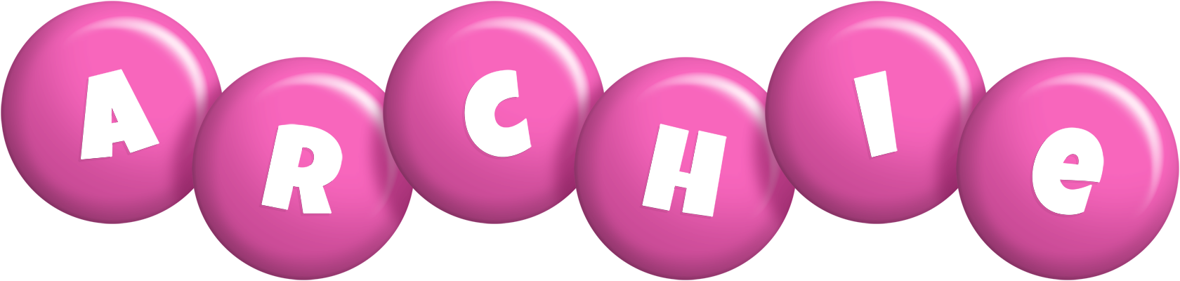 Archie candy-pink logo