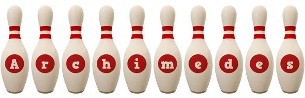 Archimedes bowling-pin logo