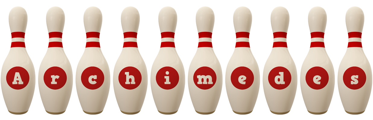 Archimedes bowling-pin logo