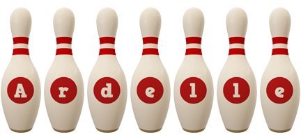 Ardelle bowling-pin logo