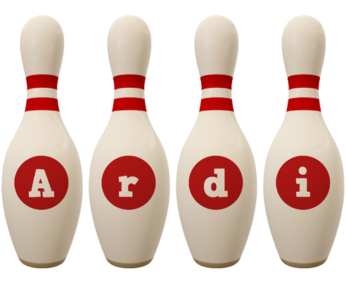 Ardi bowling-pin logo