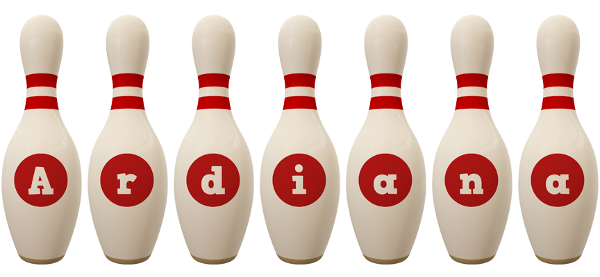 Ardiana bowling-pin logo