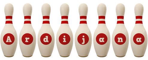 Ardijana bowling-pin logo