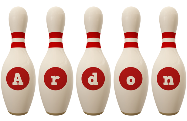 Ardon bowling-pin logo