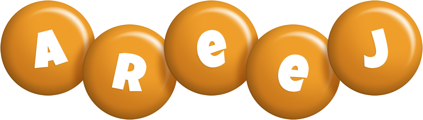Areej candy-orange logo