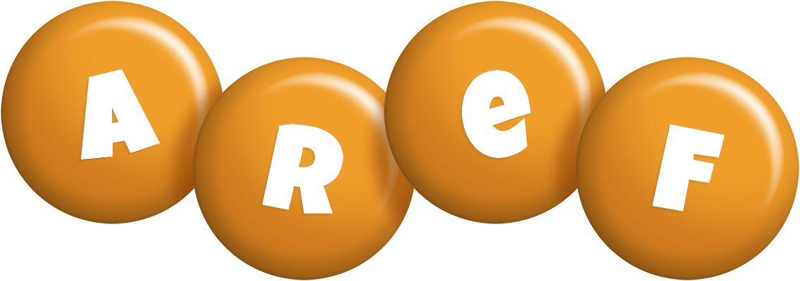 Aref candy-orange logo
