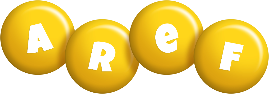 Aref candy-yellow logo