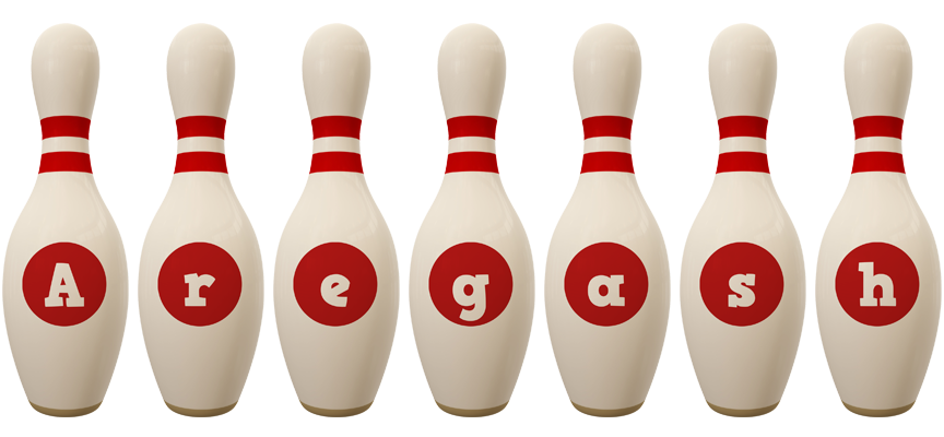 Aregash bowling-pin logo
