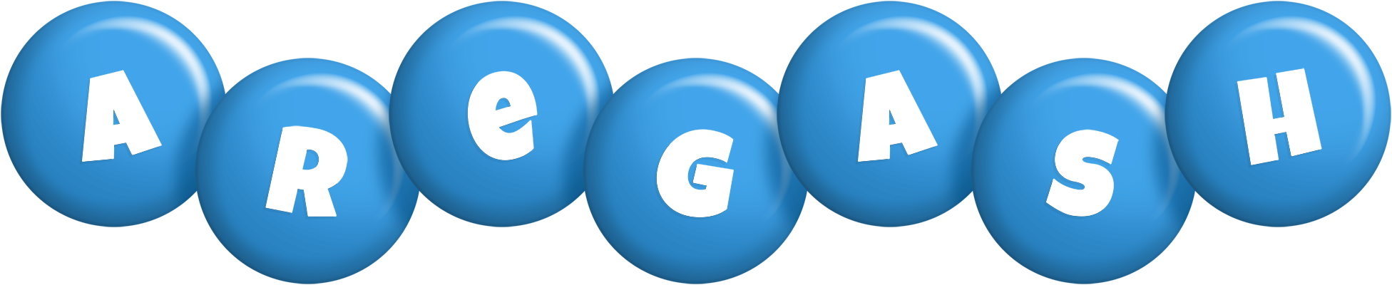 Aregash candy-blue logo