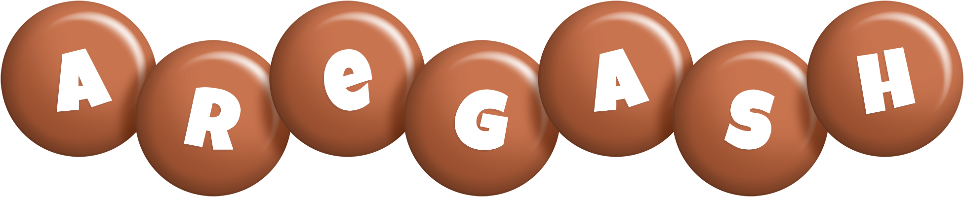 Aregash candy-brown logo