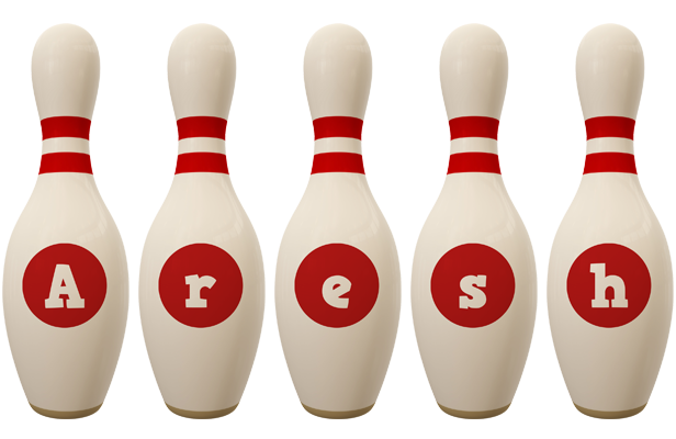 Aresh bowling-pin logo