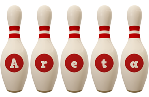 Areta bowling-pin logo