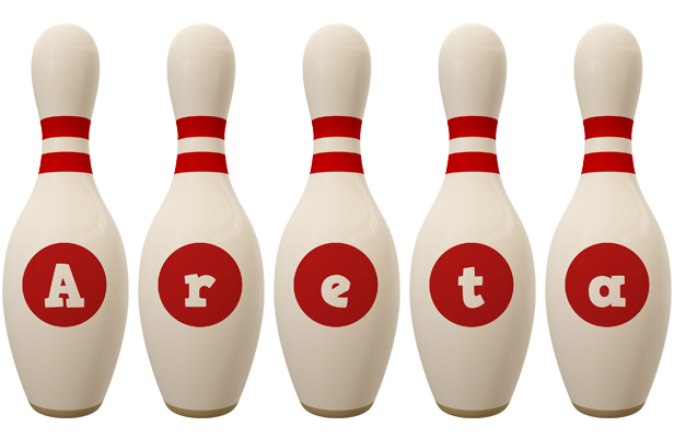 Areta bowling-pin logo