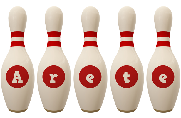 Arete bowling-pin logo