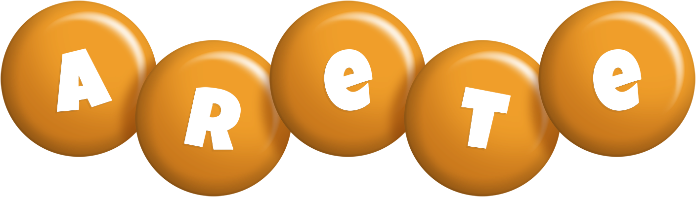 Arete candy-orange logo