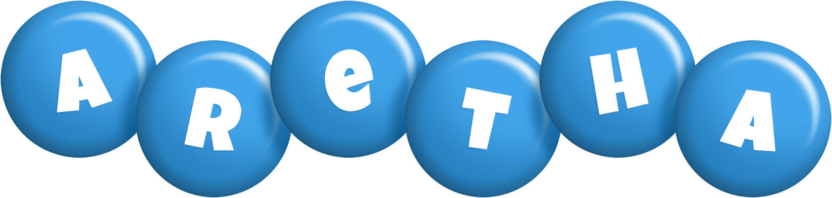 Aretha candy-blue logo