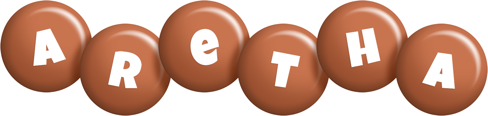 Aretha candy-brown logo