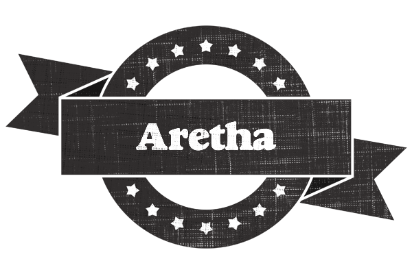 Aretha grunge logo
