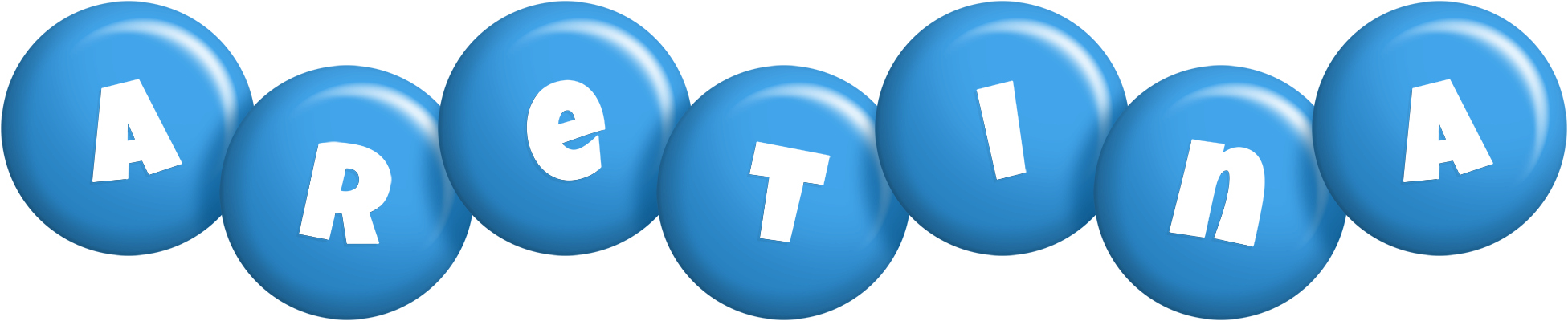 Aretina candy-blue logo
