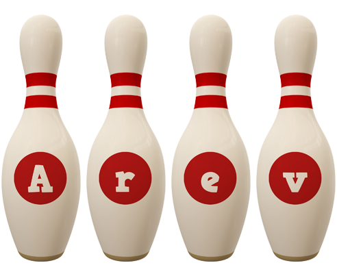 Arev bowling-pin logo