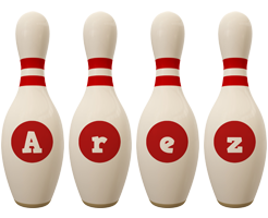 Arez bowling-pin logo