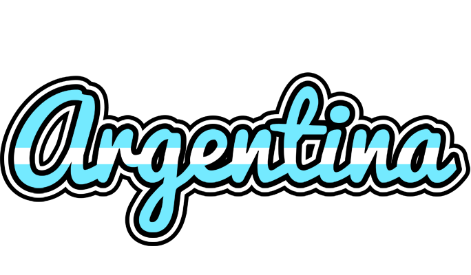 ARGENTINA logo effect. Colorful text effects in various flavors. Customize your own text here: https://www.textgiraffe.com/logos/argentine/