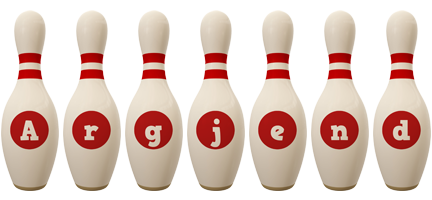 Argjend bowling-pin logo