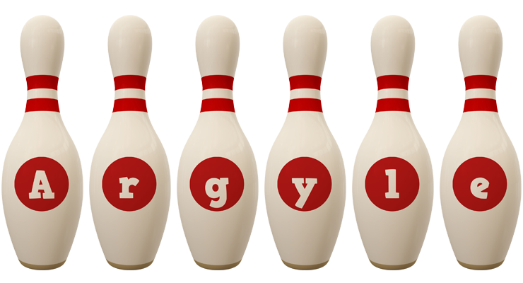 Argyle bowling-pin logo