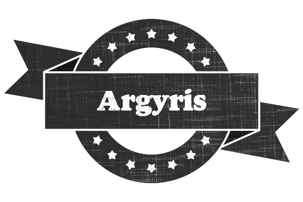 Argyris grunge logo