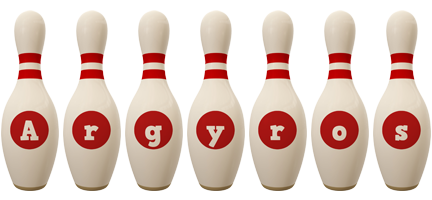 Argyros bowling-pin logo