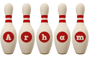 Arham bowling-pin logo