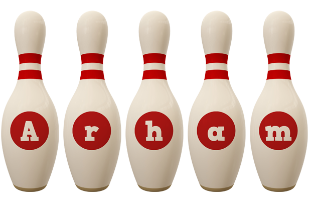 Arham bowling-pin logo