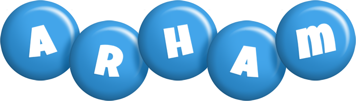 Arham candy-blue logo