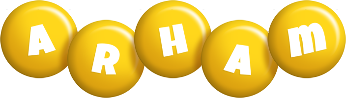 Arham candy-yellow logo