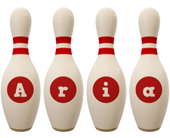 Aria bowling-pin logo