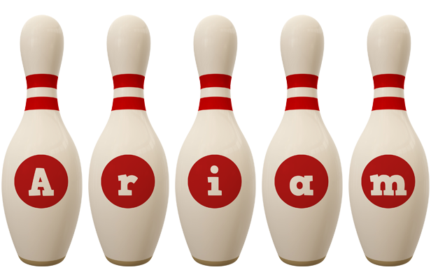 Ariam bowling-pin logo