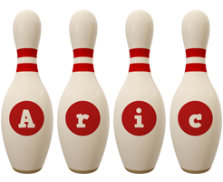 Aric bowling-pin logo