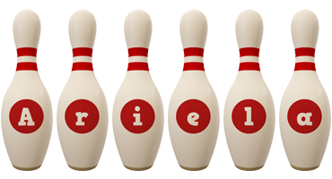 Ariela bowling-pin logo