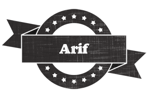 Arif grunge logo