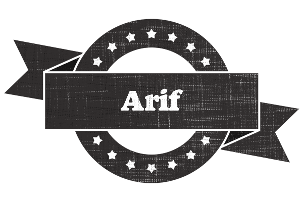Arif grunge logo