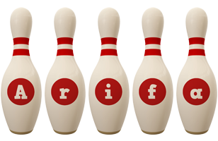 Arifa bowling-pin logo