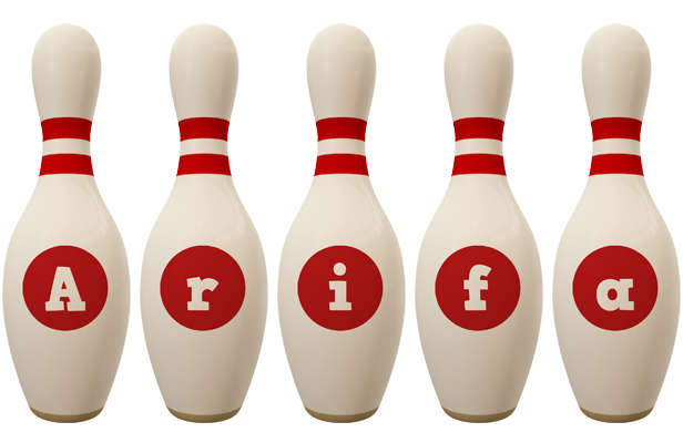 Arifa bowling-pin logo