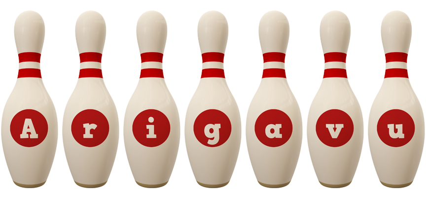 Arigavu bowling-pin logo