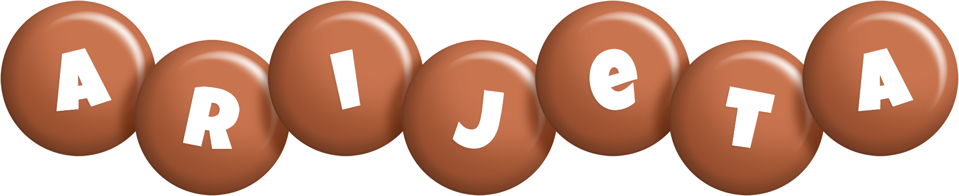 Arijeta candy-brown logo