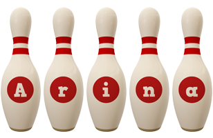 Arina bowling-pin logo