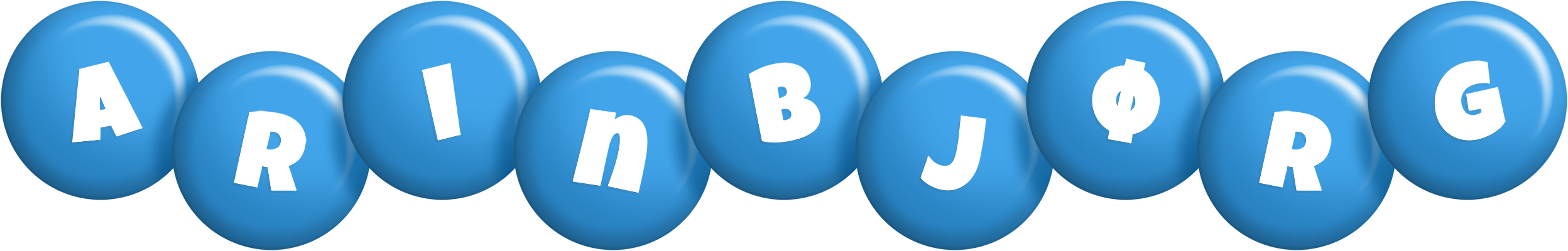 Arinbjørg candy-blue logo