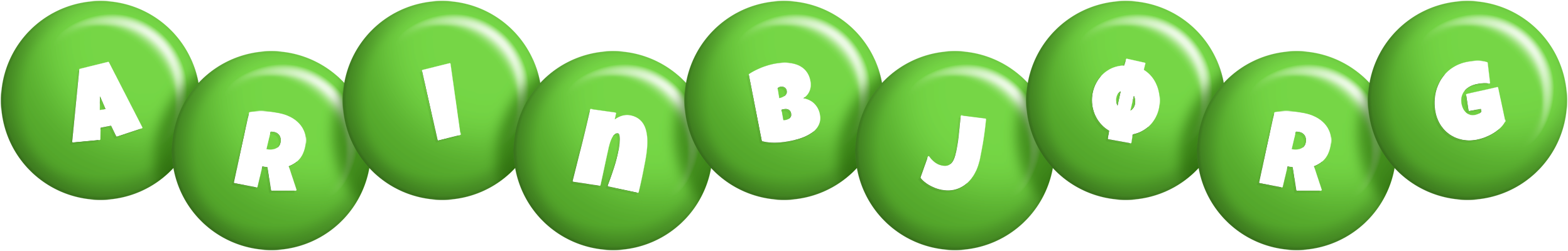 Arinbjørg candy-green logo