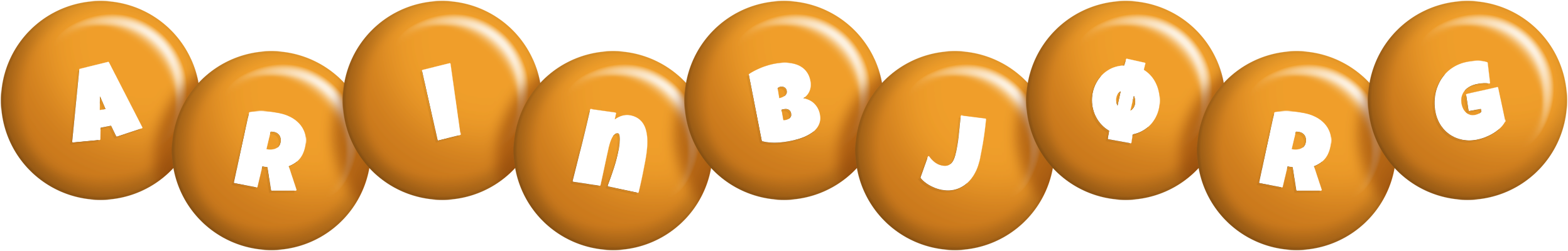 Arinbjørg candy-orange logo