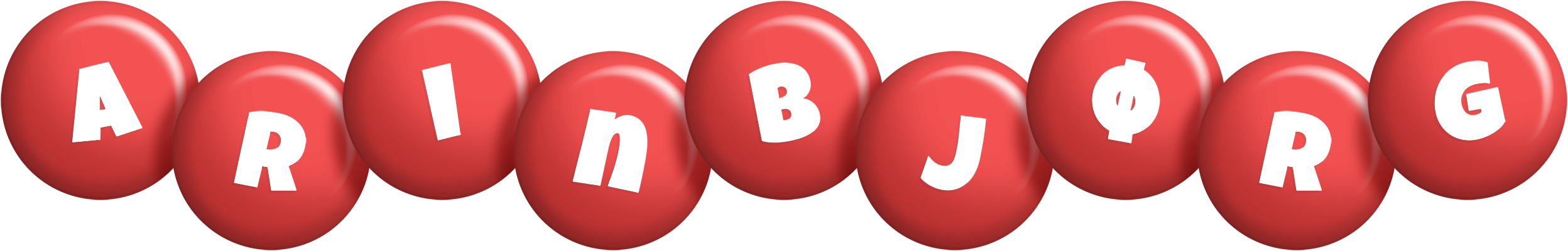 Arinbjørg candy-red logo