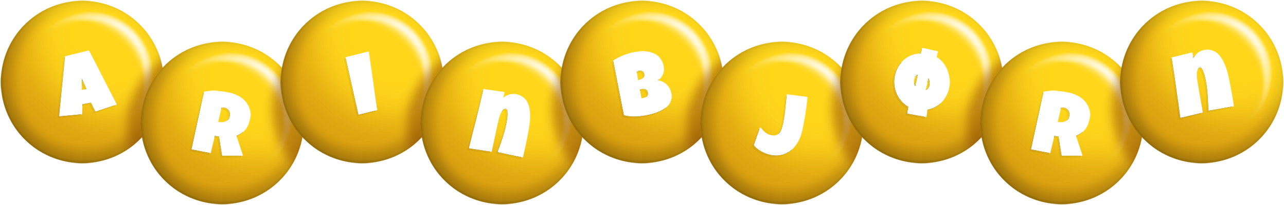 Arinbjørn candy-yellow logo